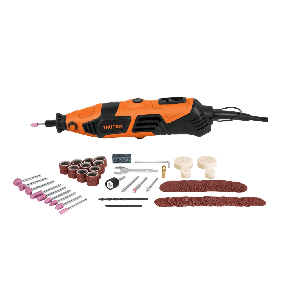HERRAMIENTA ROTATIVA-MINI RECTIFICADORA. 150W CON 97 ACCESORIOS